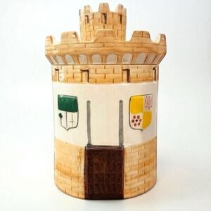 Williams Sonoma Grand Cuisine Ceramic Castle Cookie Jar Italy